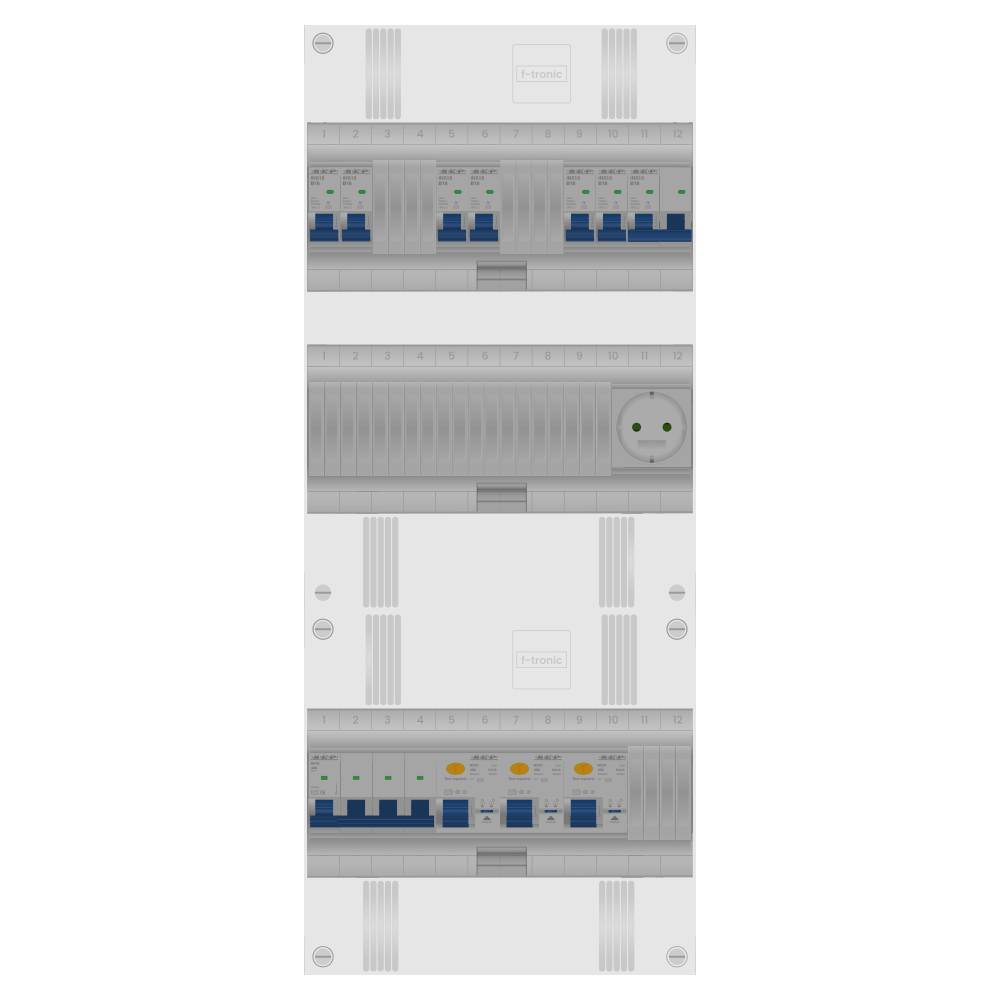 SEP Pro Groepenkast PV-ready 63A 3 fase 6 groepen + wcd + kookgroep