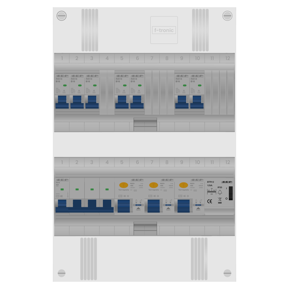 SEP Pro Groepenkast PV-ready 63A 3 fase 7 groepen + beltrafo