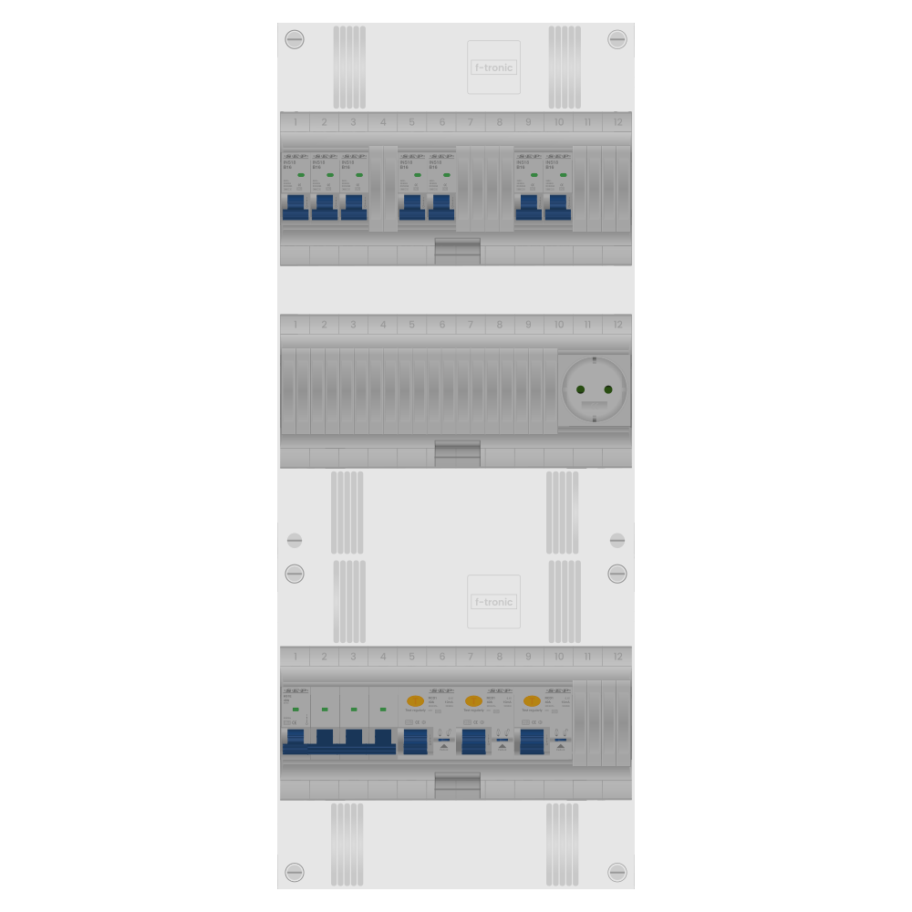 SEP Pro Groepenkast PV-ready 63A 3 fase 7 groepen + wcd
