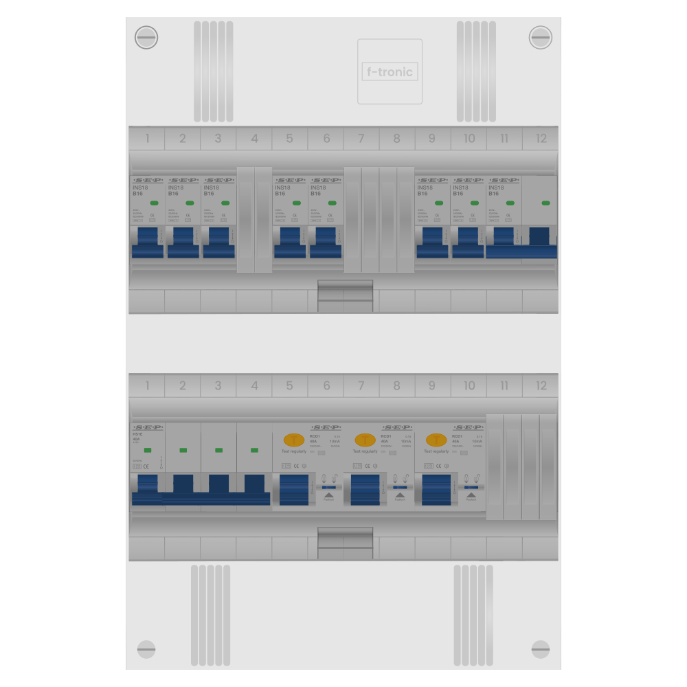 SEP Pro Groepenkast PV-ready 63A 3 fase 7 groepen + kookgroep
