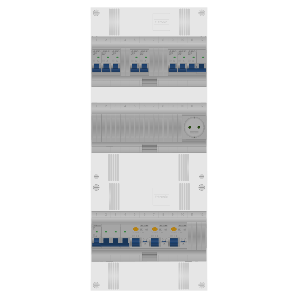 SEP Pro Groepenkast PV-ready 63A 3 fase 7 groepen + wcd + kookgroep