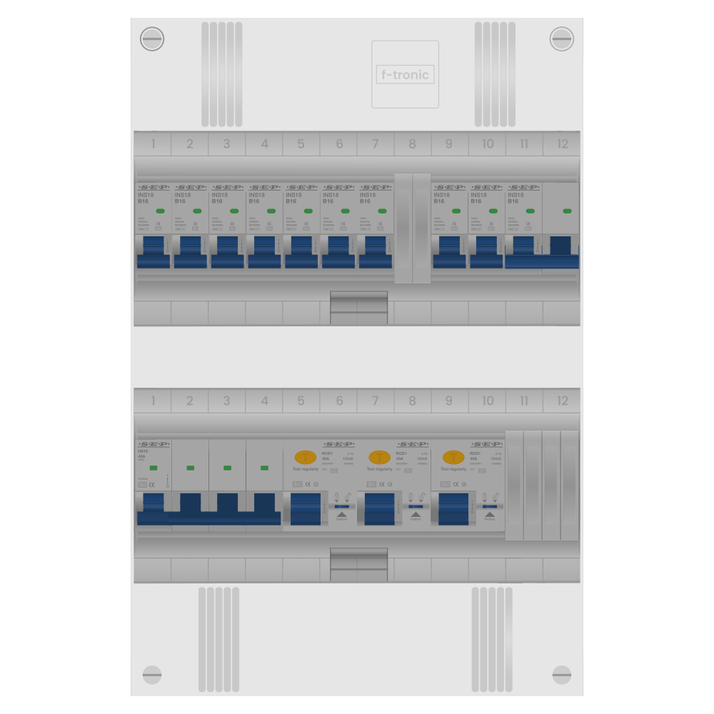 SEP Pro Groepenkast PV-ready 63A 3 fase 9 groepen + kookgroep