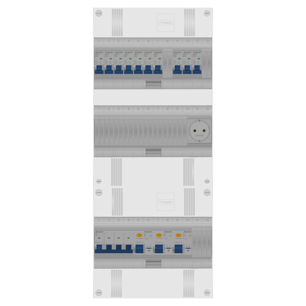 SEP Pro Groepenkast PV-ready 63A 3 fase 10 groepen + wcd