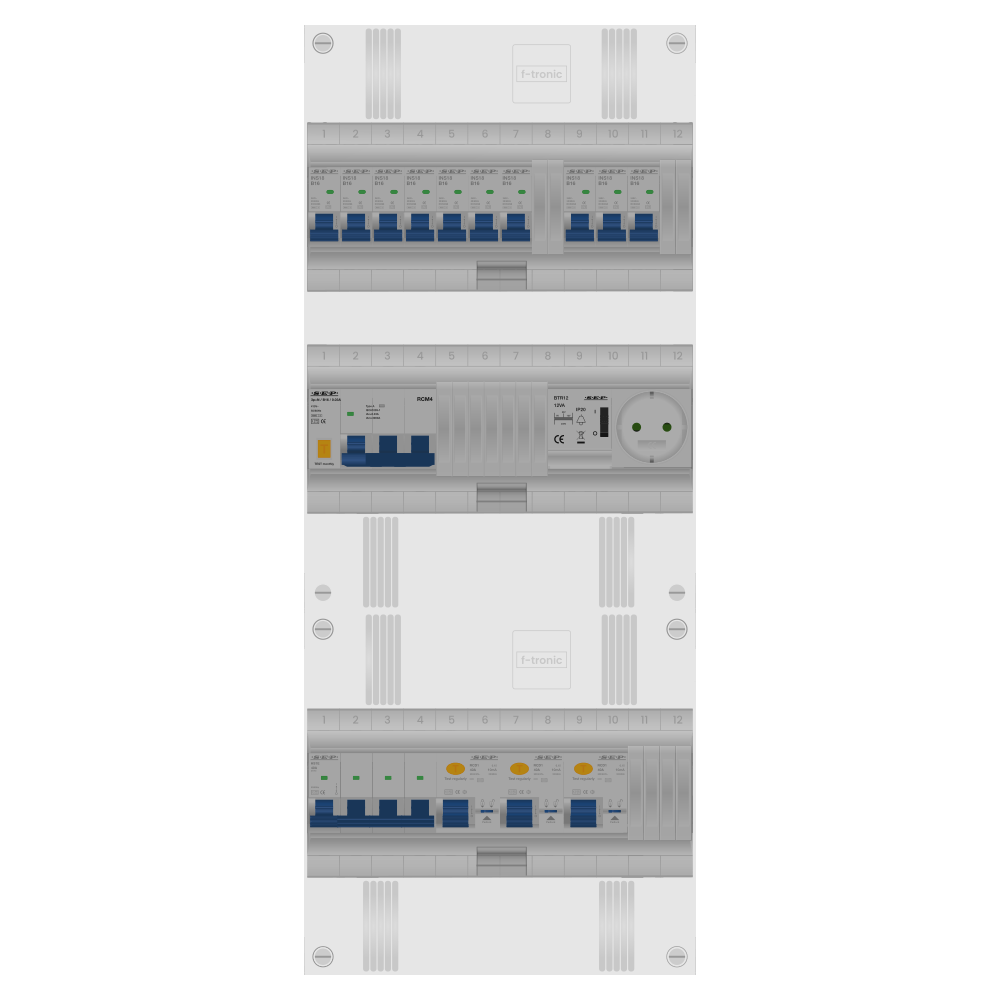 SEP Pro Groepenkast PV-ready 63A 3 fase 10 groepen + beltrafo + wcd + kracht
