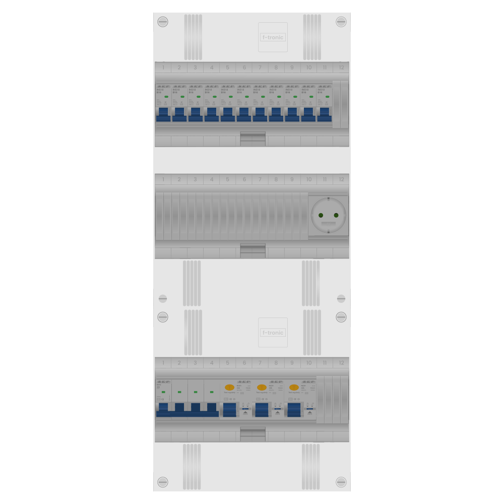SEP Pro Groepenkast PV-ready 63A 3 fase 11 groepen + wcd