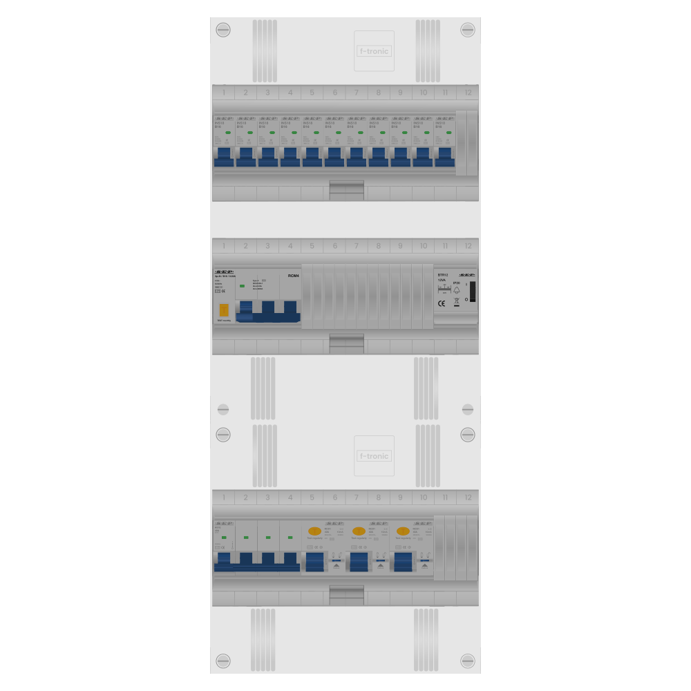 SEP Pro Groepenkast PV-ready 63A 3 fase 11 groepen + beltrafo + kracht