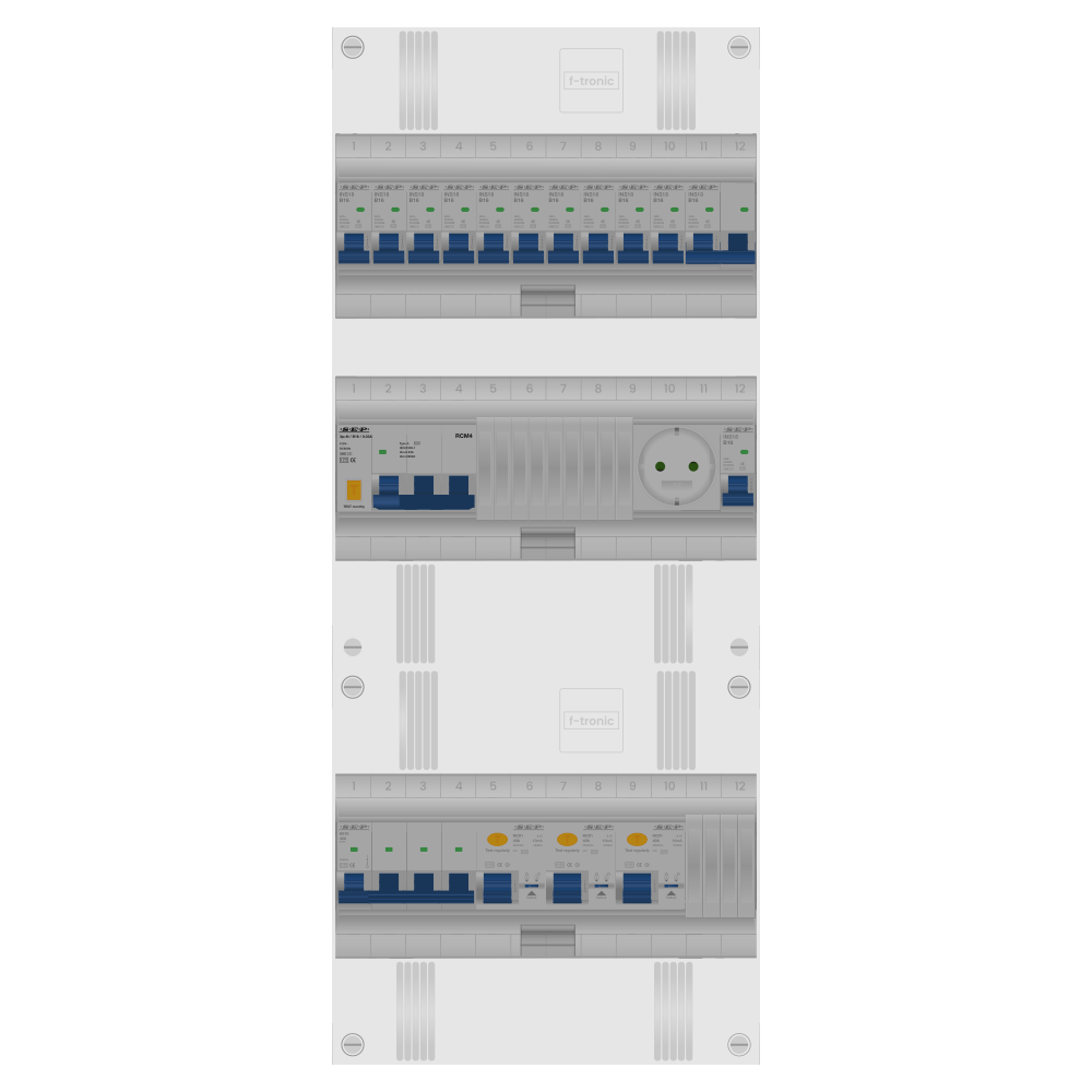 SEP Pro Groepenkast PV-ready 63A 3 fase 11 groepen + wcd + kookgroep + kracht
