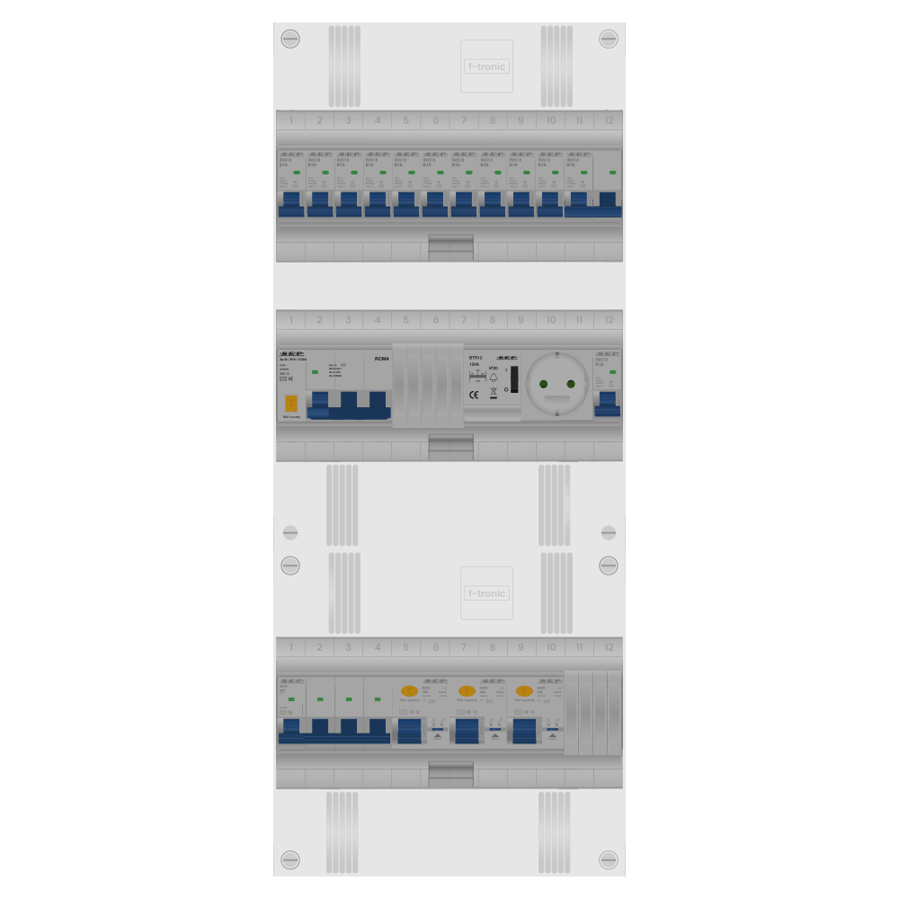 SEP Pro Groepenkast PV-ready 63A 3 fase 11 groepen + beltrafo + wcd + kookgroep + kracht