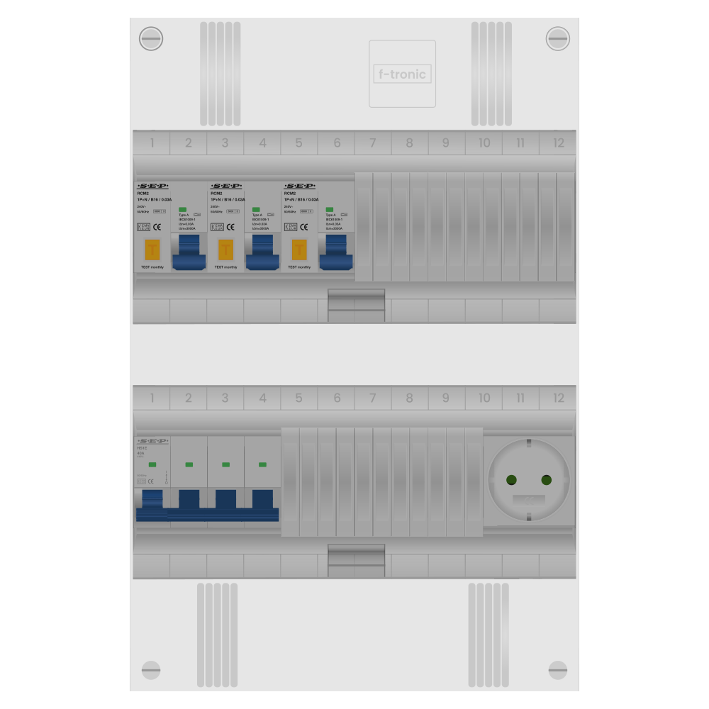 SEP Pro Groepenkast PV-ready 63A 3 fase 3 alamat + wcd