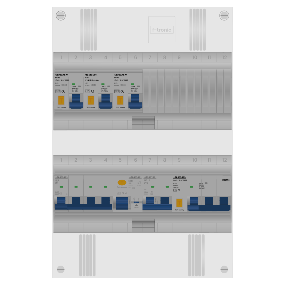 SEP Pro Groepenkast PV-ready 63A 3 fase 3 alamat + kookgroep + kracht