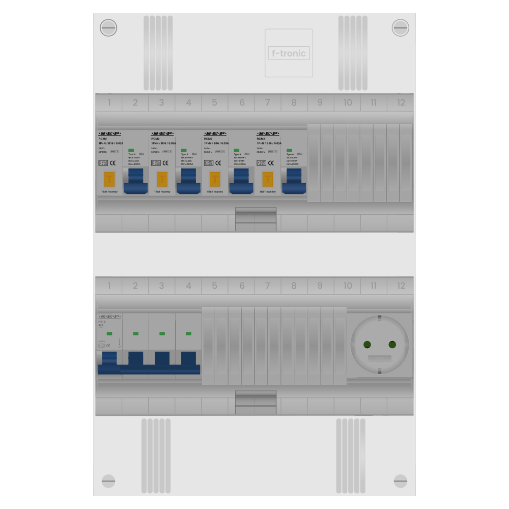 SEP Pro Groepenkast PV-ready 63A 3 fase 4 alamat + wcd