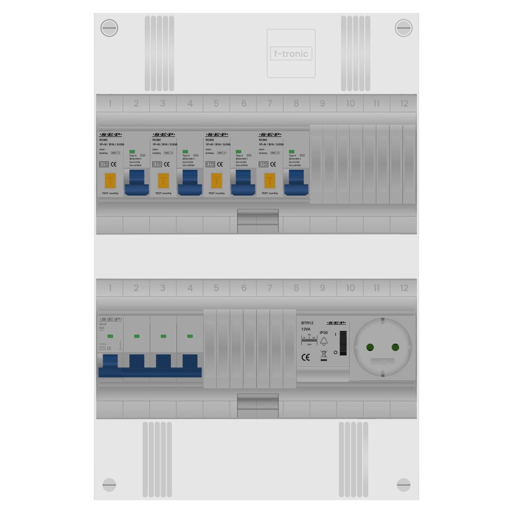 SEP Pro Groepenkast PV-ready 63A 3 fase 4 alamat + beltrafo + wcd