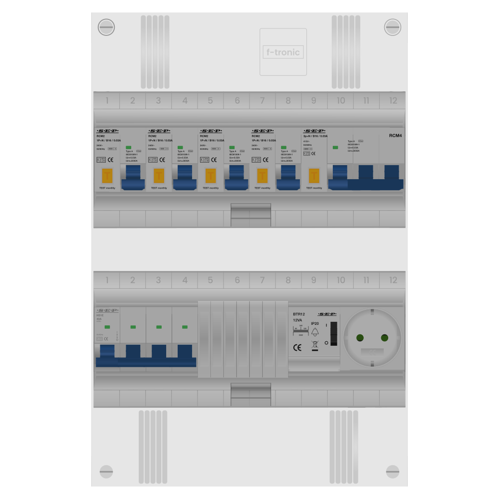 SEP Pro Groepenkast PV-ready 63A 3 fase 4 alamat + beltrafo + wcd + kracht
