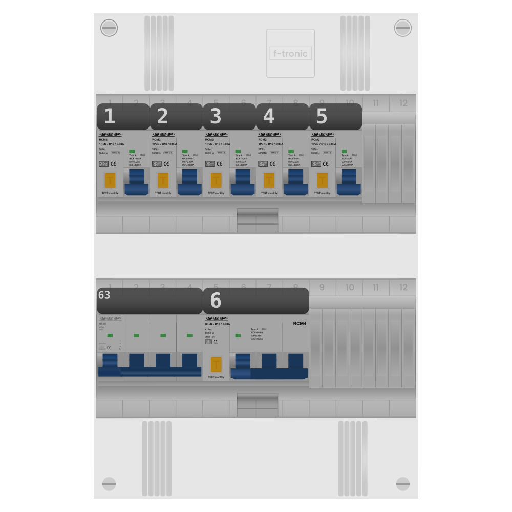 SEP Pro Groepenkast PV-ready 63A 3 fase 5 alamat + kracht