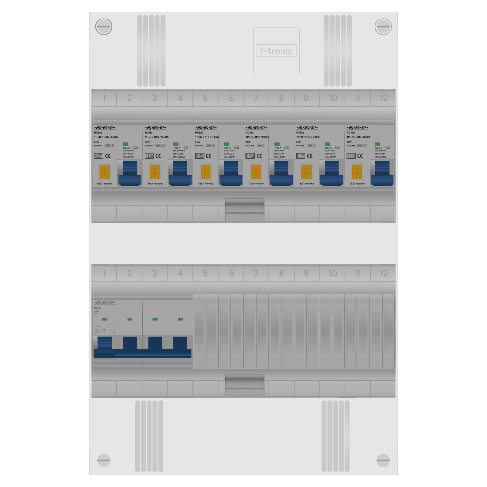 SEP Pro Groepenkast PV-ready 63A 3 fase 6 alamat