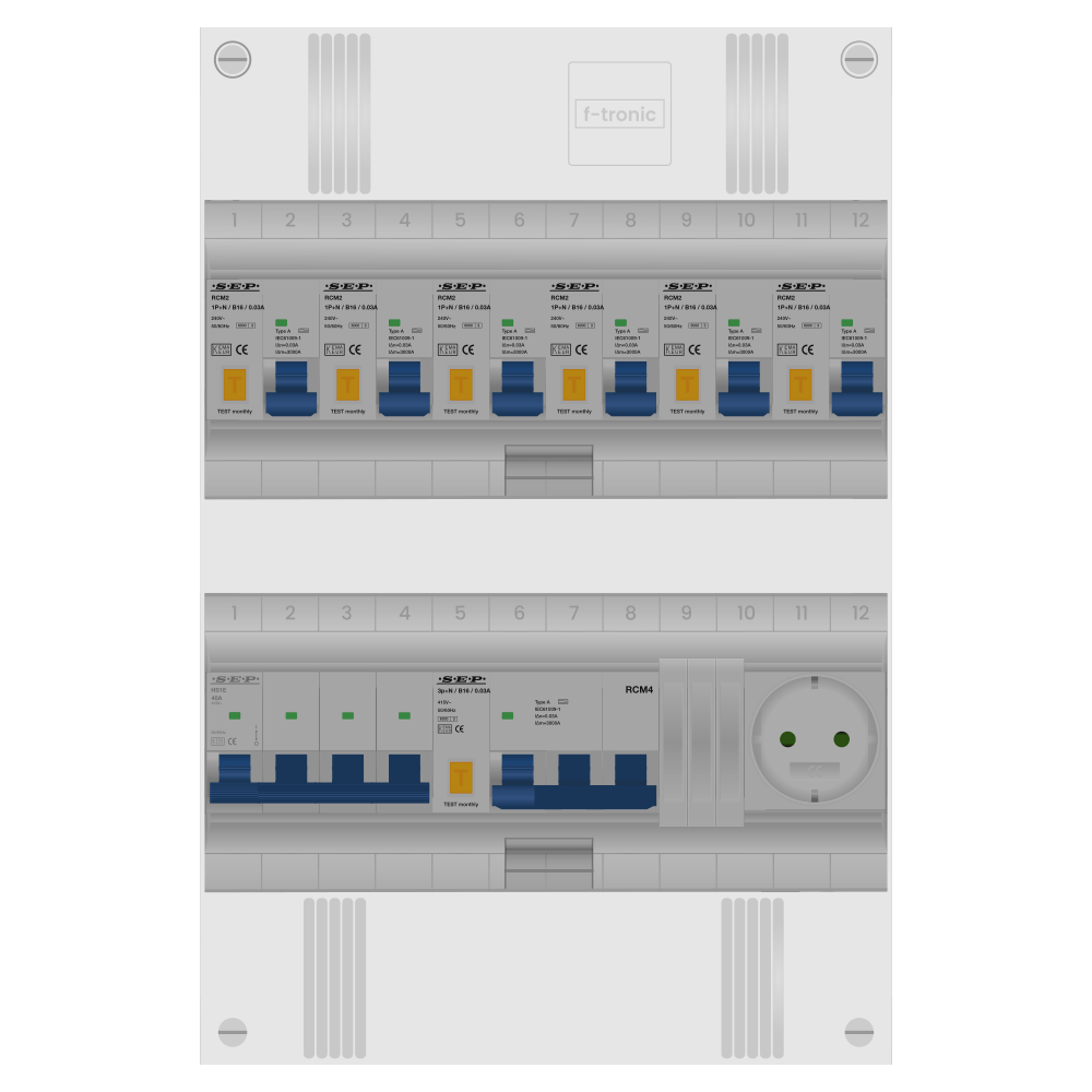 SEP Pro Groepenkast PV-ready 63A 3 fase 6 alamat + wcd + kracht