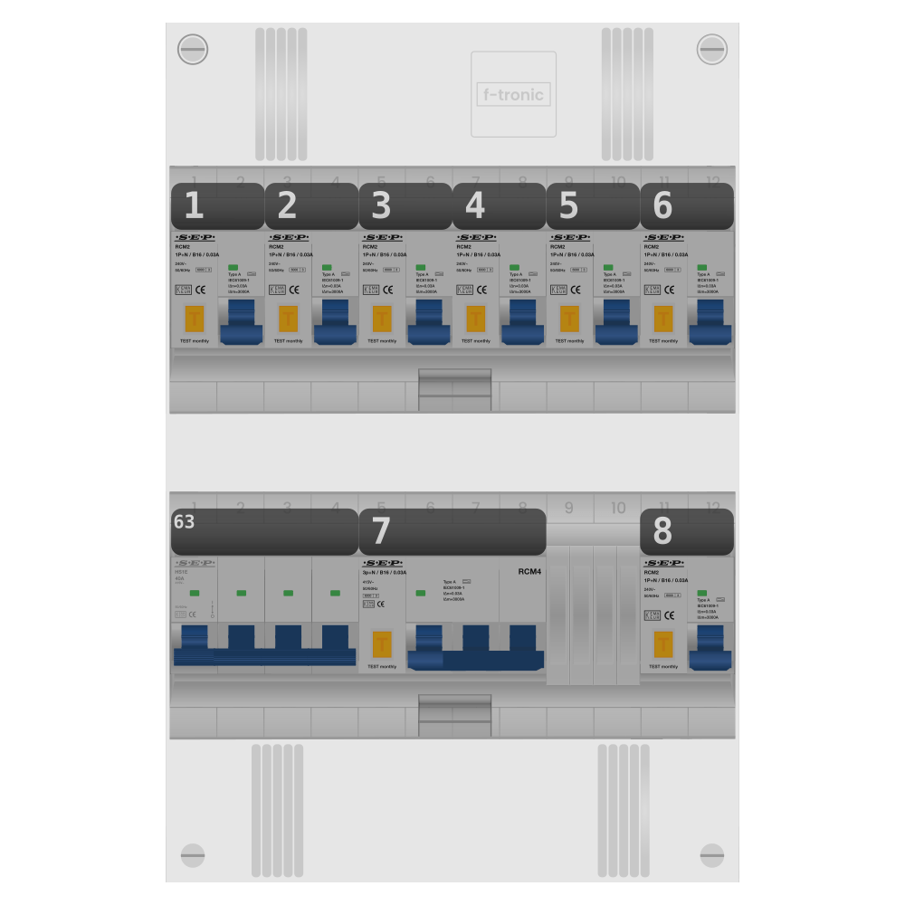 SEP Pro Groepenkast PV-ready 63A 3 fase 7 alamat + kracht