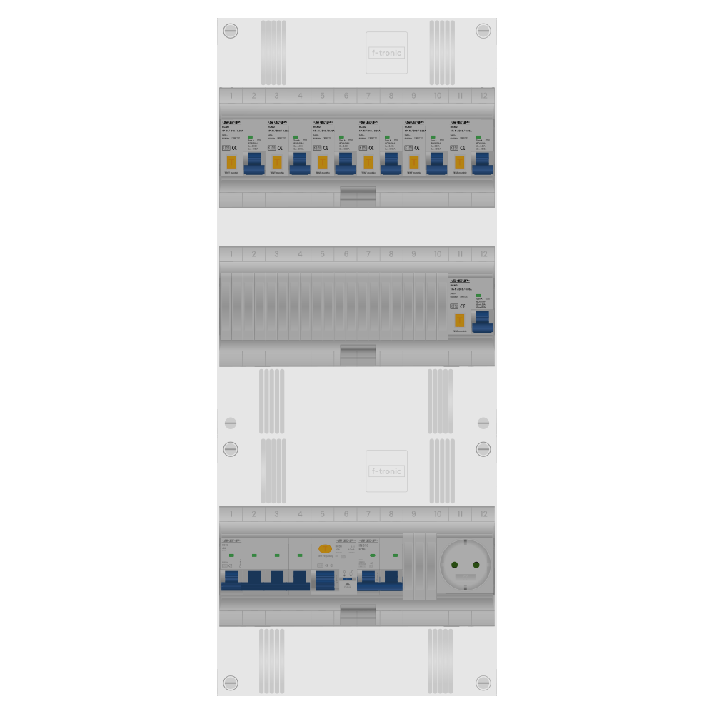 SEP Pro Groepenkast PV-ready 63A 3 fase 7 alamat + wcd + kookgroep