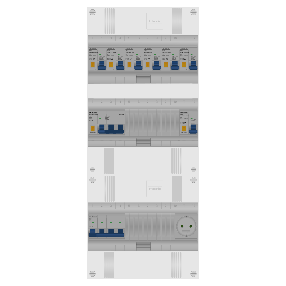 SEP Pro Groepenkast PV-ready 63A 3 fase 7 alamat + wcd + kracht