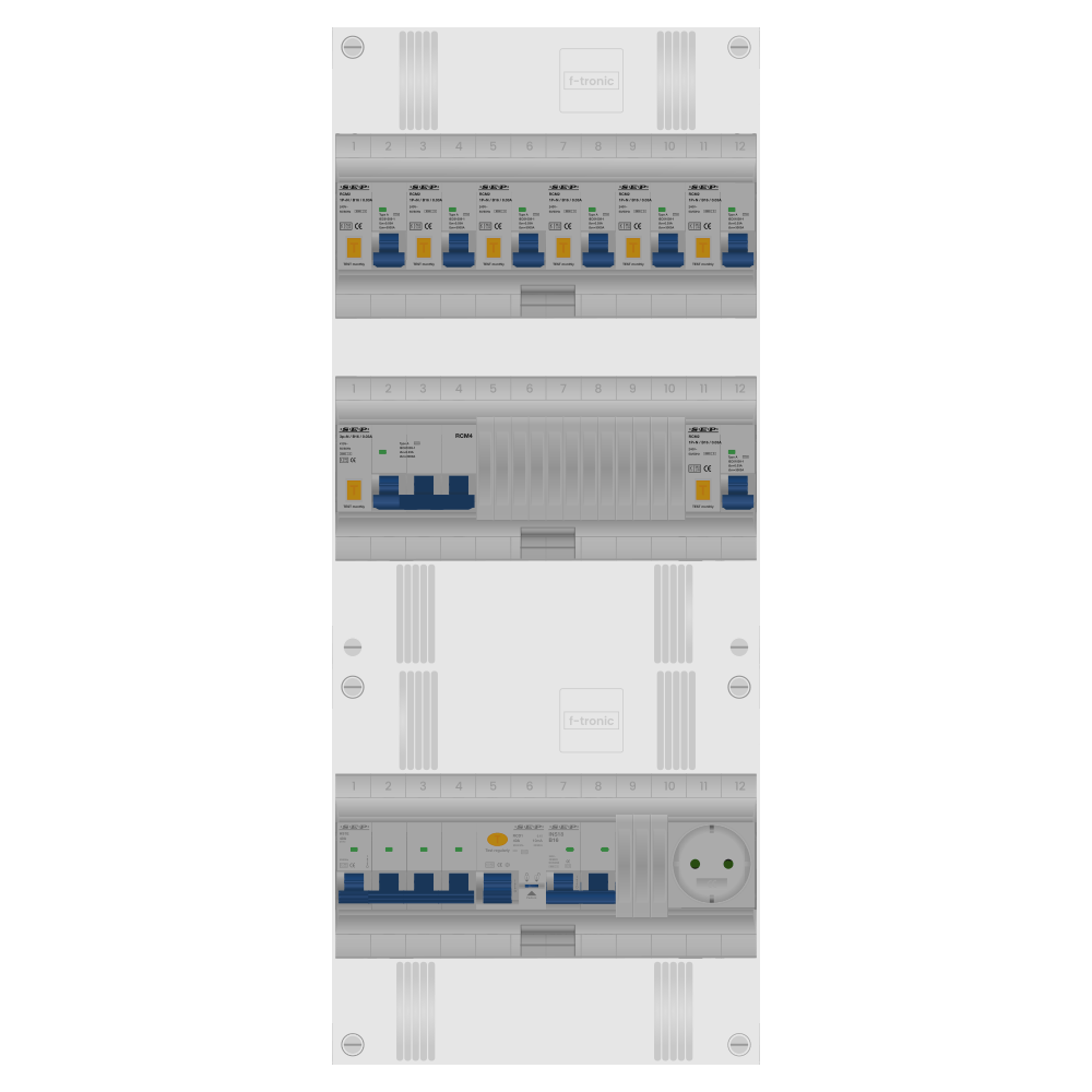 SEP Pro Groepenkast PV-ready 63A 3 fase 7 alamat + wcd + kookgroep + kracht