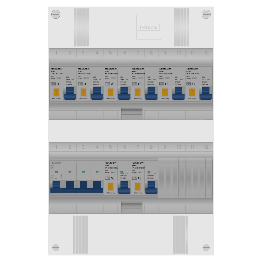 SEP Pro Groepenkast PV-ready 63A 3 fase 8 alamat