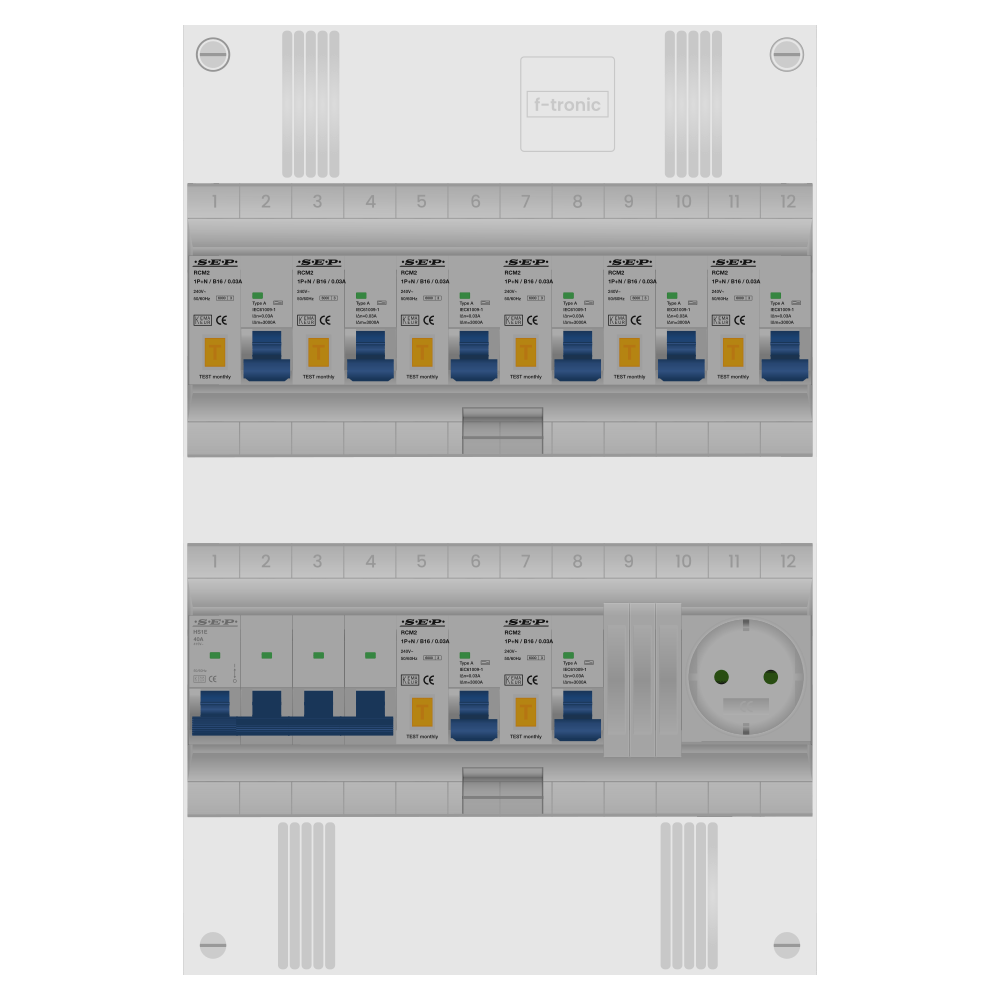 SEP Pro Groepenkast PV-ready 63A 3 fase 8 alamat + wcd