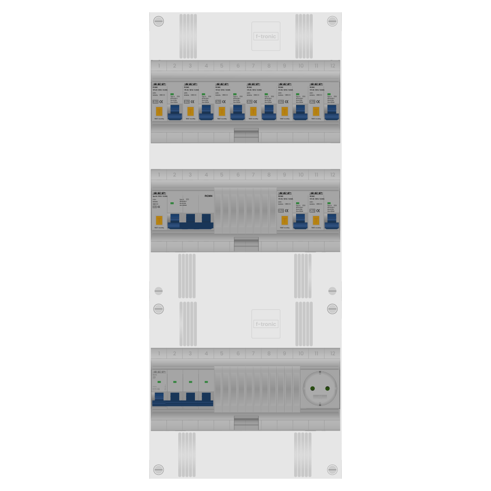 SEP Pro Groepenkast PV-ready 63A 3 fase 8 alamat + wcd + kracht