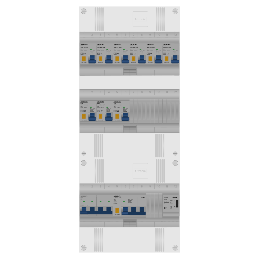 SEP Pro Groepenkast PV-ready 63A 3 fase 9 alamat + beltrafo + kracht
