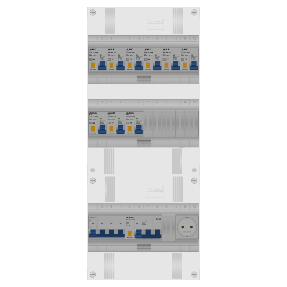 SEP Pro Groepenkast PV-ready 63A 3 fase 9 alamat + wcd + kracht