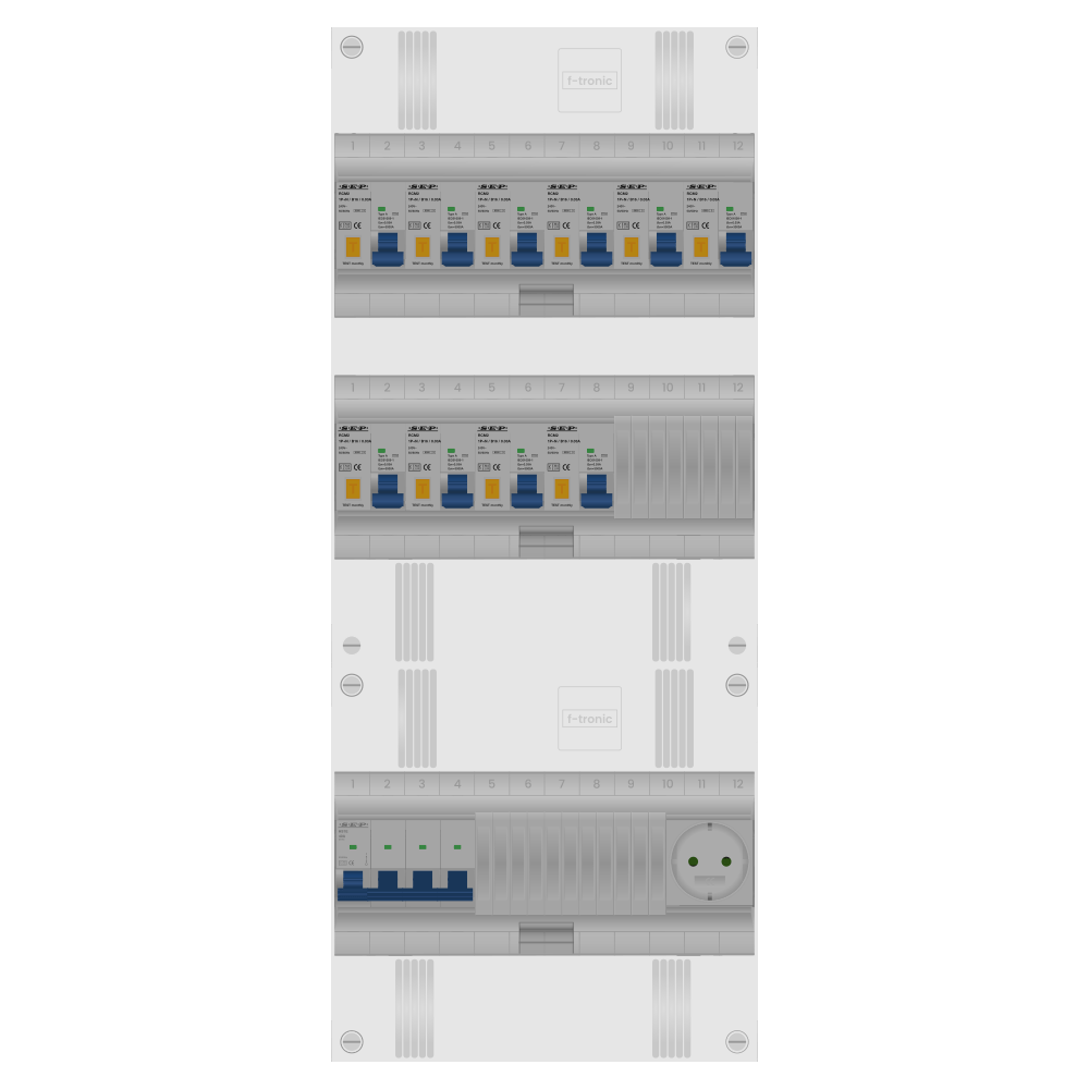 SEP Pro Groepenkast PV-ready 63A 3 fase 10 alamat + wcd