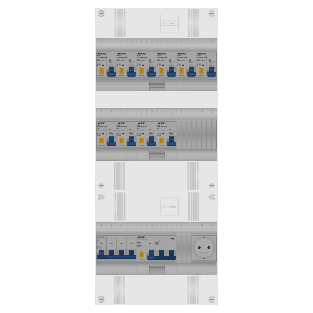 SEP Pro Groepenkast PV-ready 63A 3 fase 10 alamat + wcd + kracht