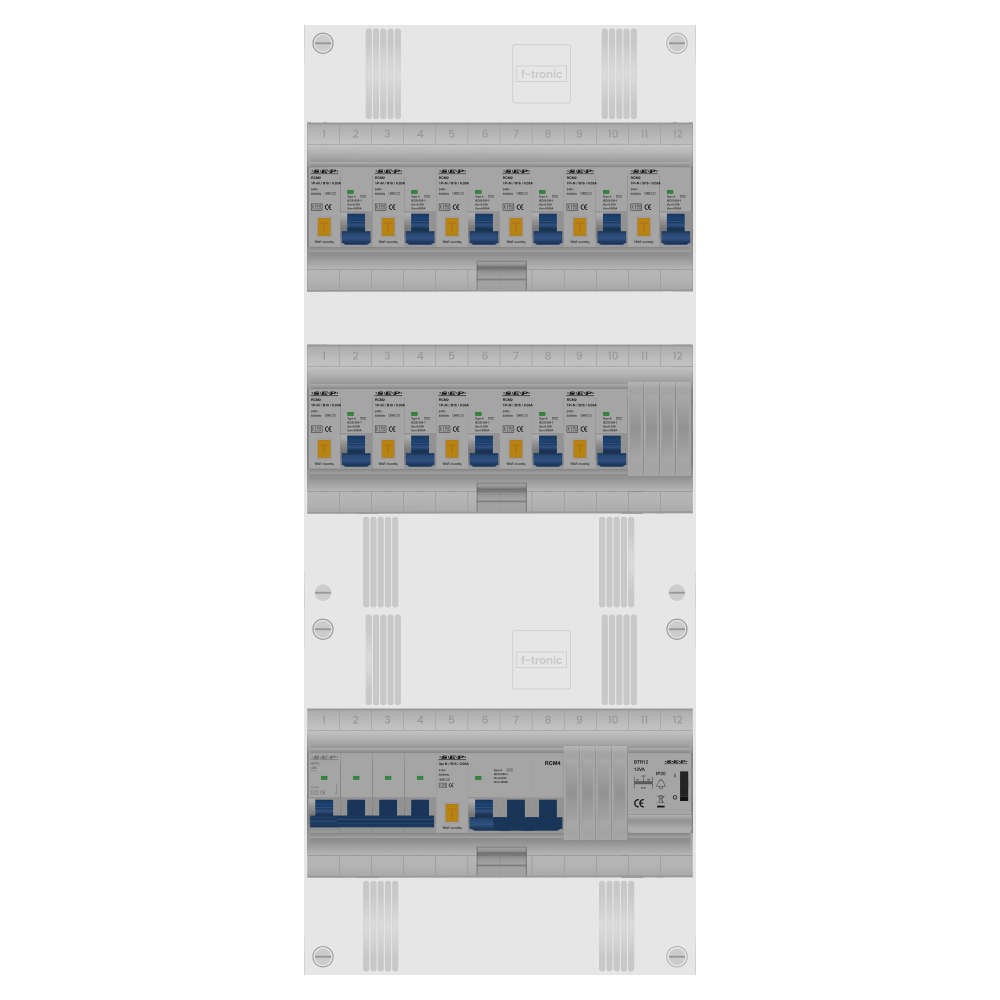 SEP Pro Groepenkast PV-ready 63A 3 fase 11 alamat + beltrafo + kracht