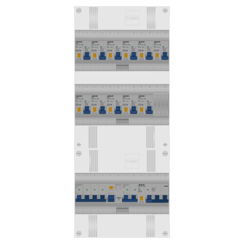 SEP Pro Groepenkast PV-ready 63A 3 fase 11 alamat + kookgroep + kracht