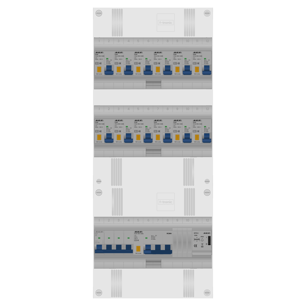 SEP Pro Groepenkast PV-ready 63A 3 fase 12 alamat + beltrafo + kracht