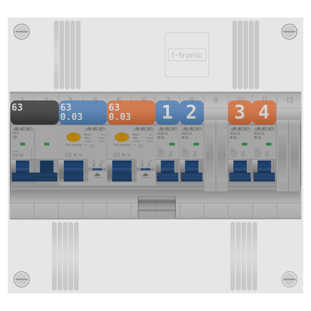 SEP Pro Groepenkast PV-ready 63A 1 fase 4 groepen 1 rij