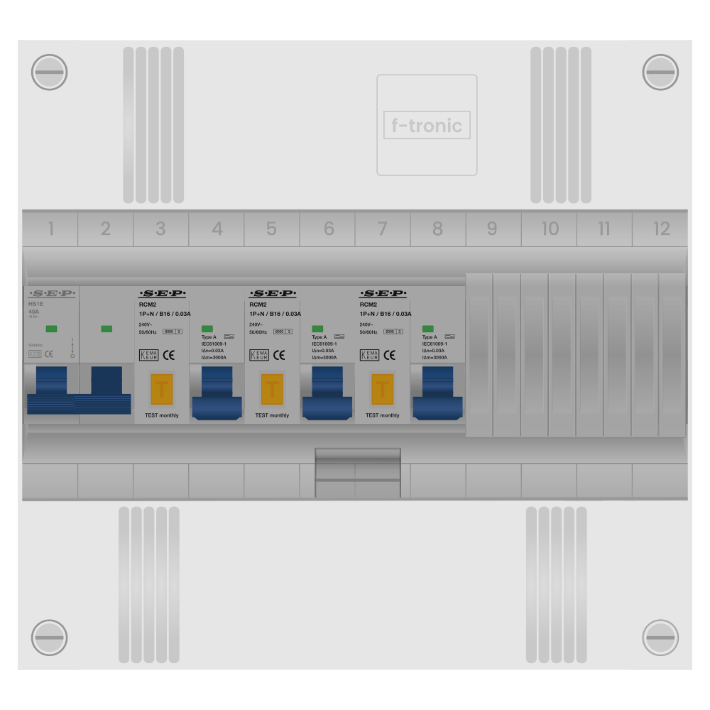SEP Pro Groepenkast PV-ready 63A 1 fase 3 alamat 1 rij