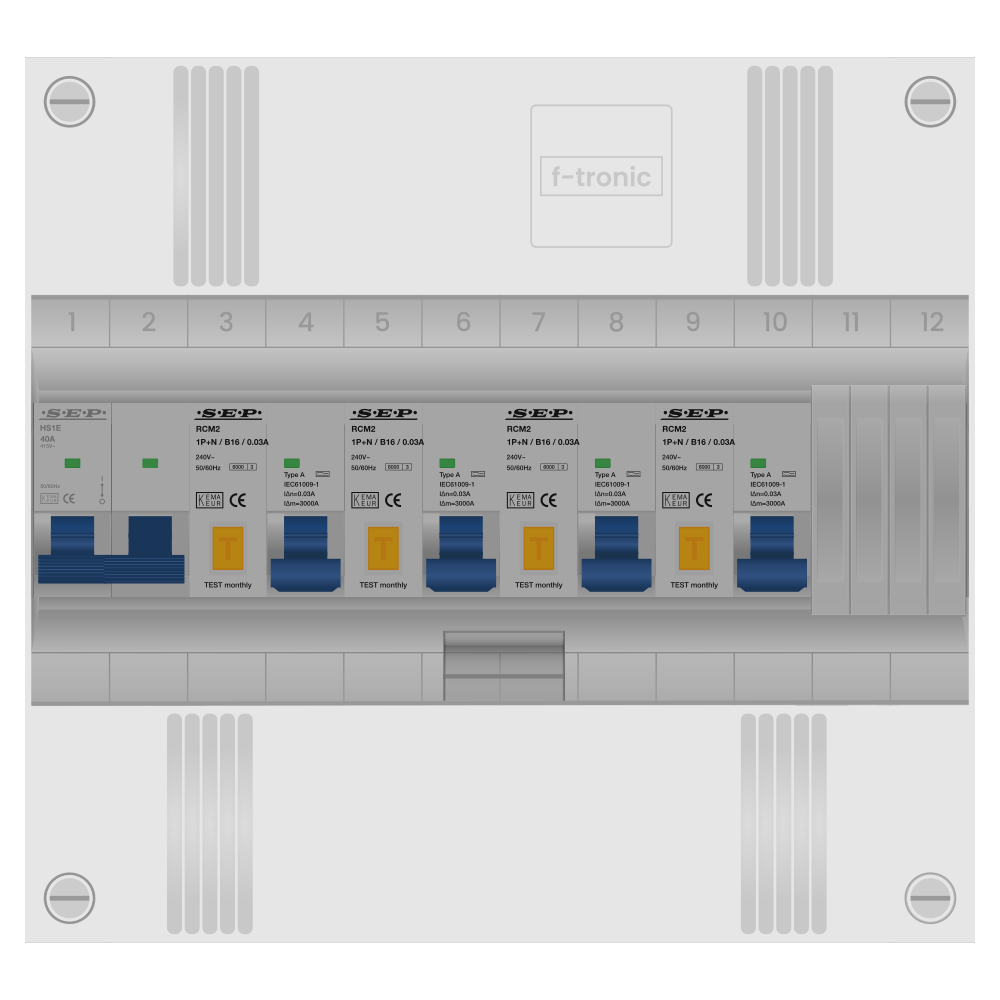 SEP Pro Groepenkast PV-ready 63A 1 fase 4 alamat 1 rij