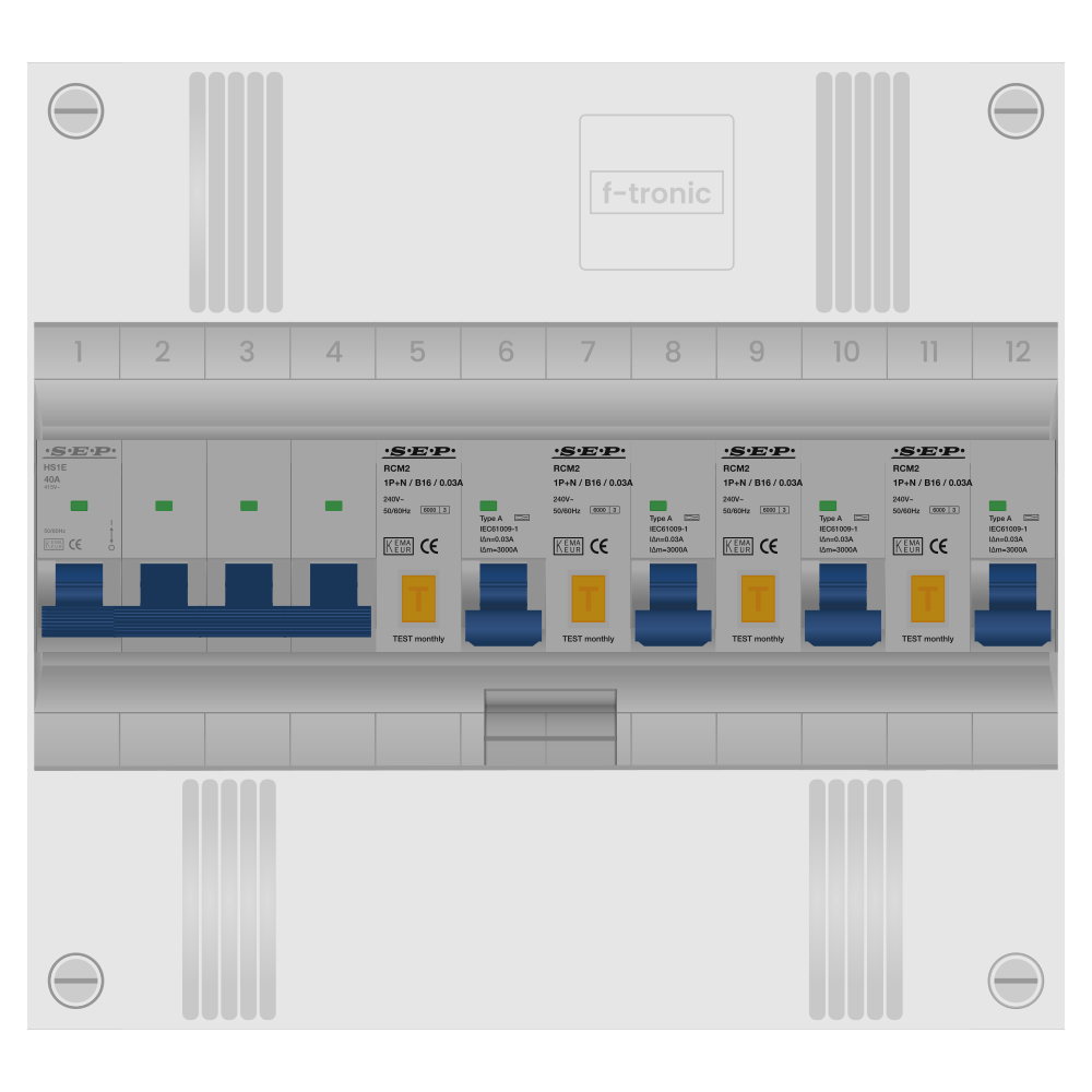 SEP Pro Groepenkast PV-ready 63A 3 fase 4 alamat 1 rij