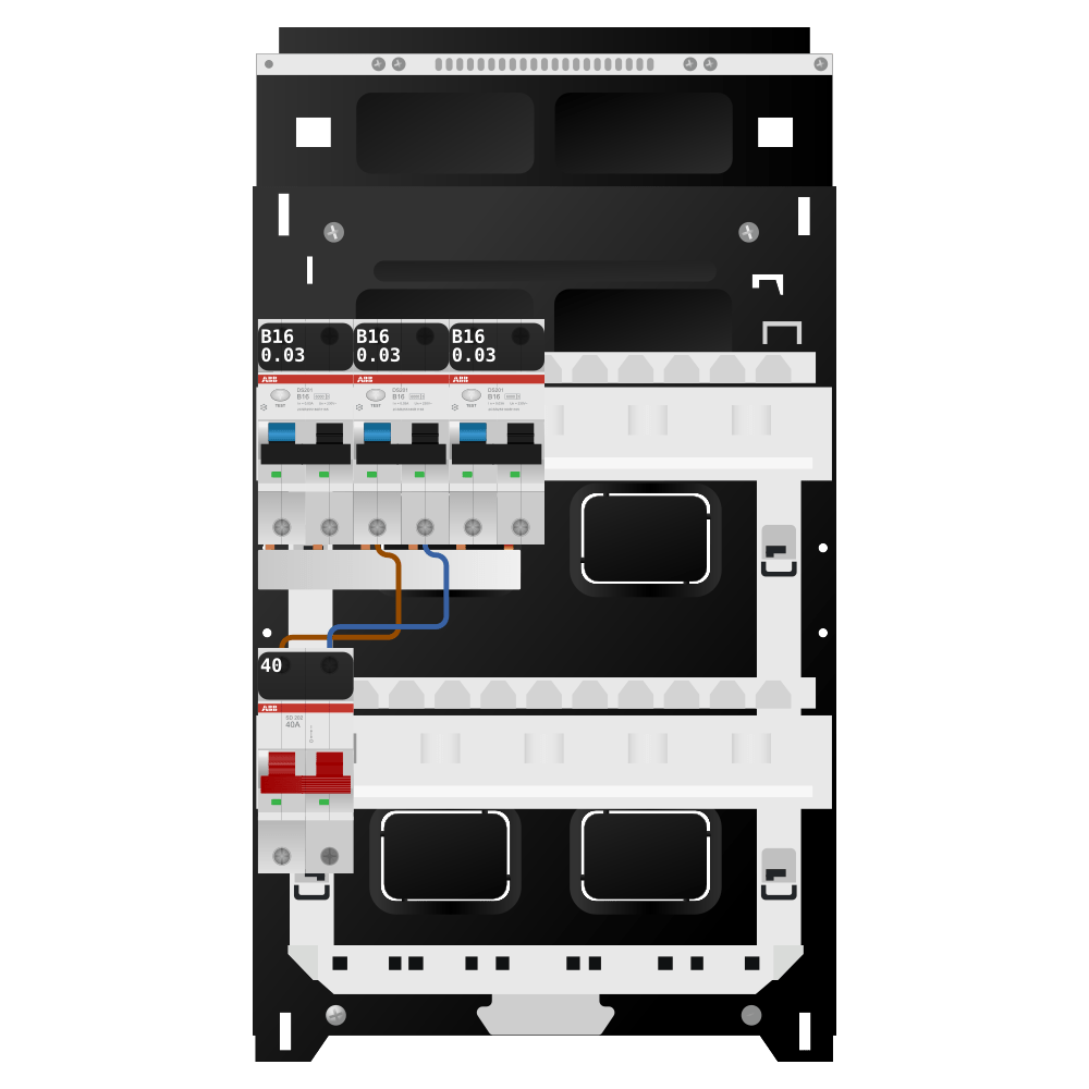 ABB Groepenkast 1 fase 3 alamat SN201