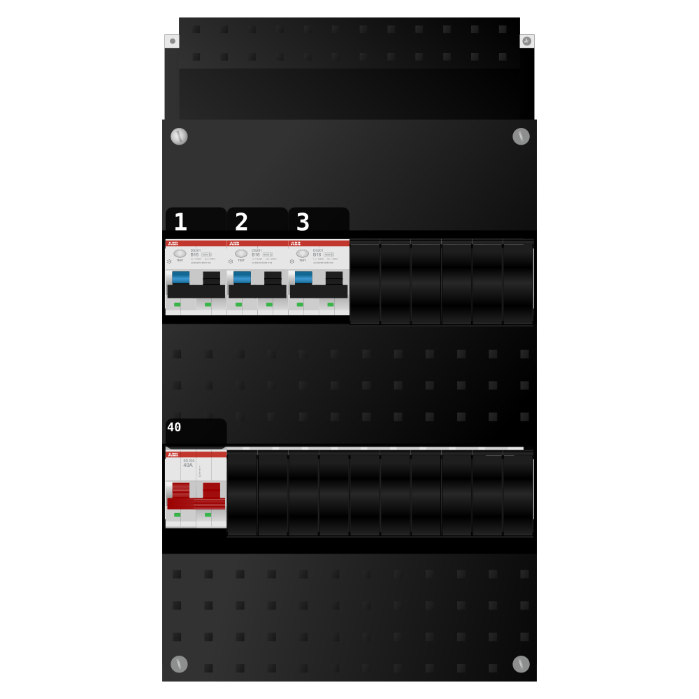 ABB Groepenkast 1 fase 3 alamat SN201
