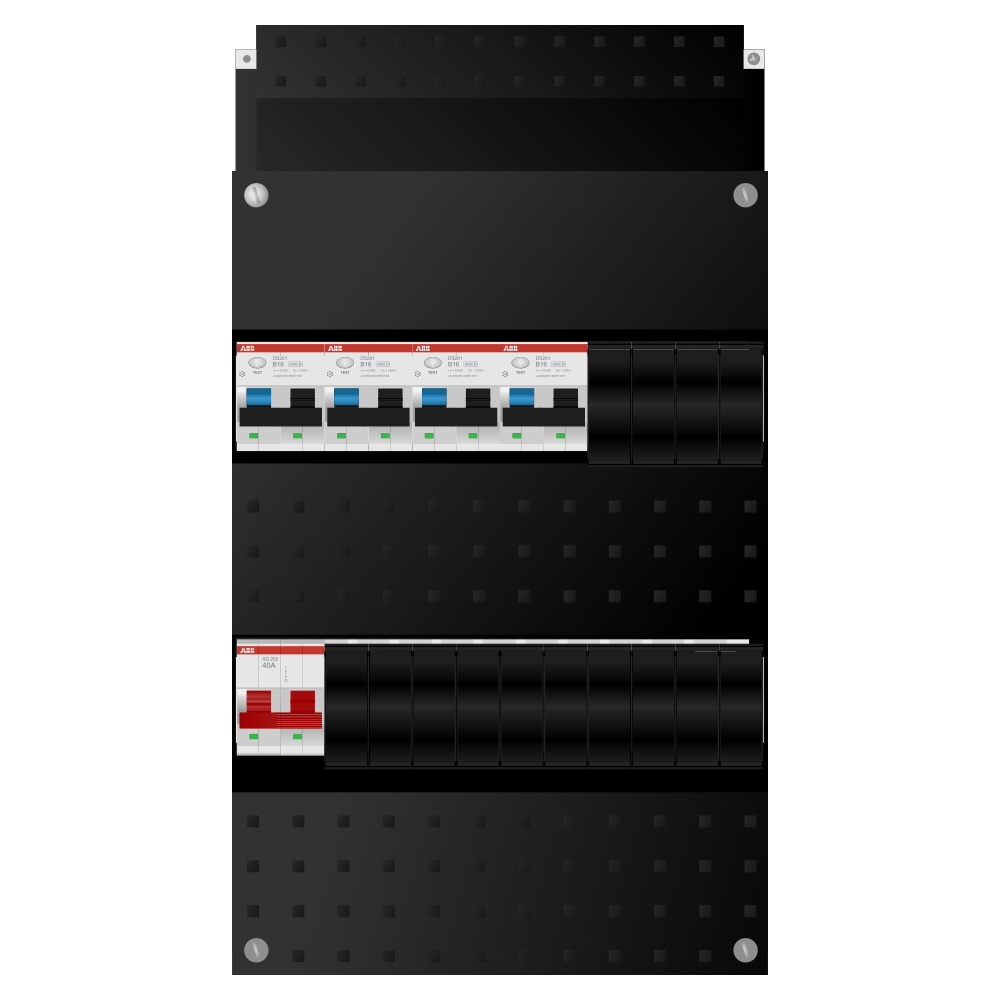 ABB Groepenkast 1 fase 4 alamat SN201