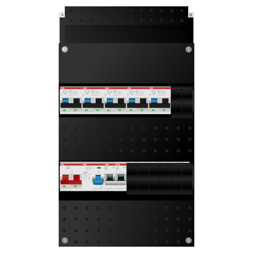 ABB Groepenkast 1 fase 5 alamat + kookgroep SN201