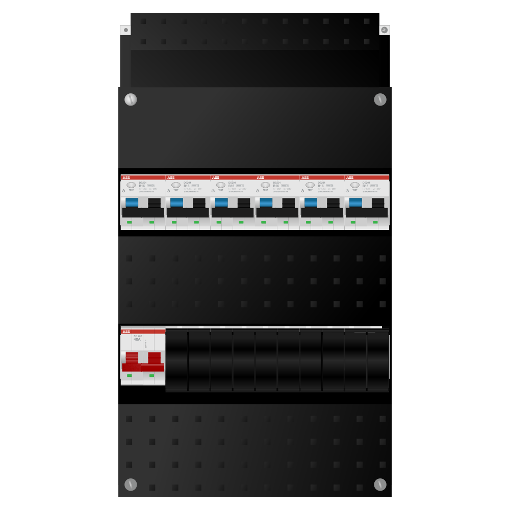 ABB Groepenkast 1 fase 6 alamat SN201