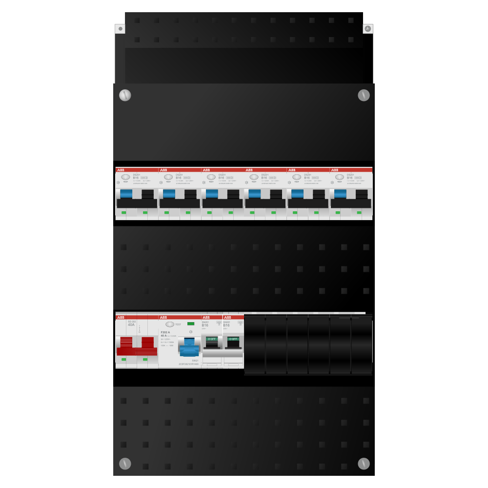 ABB Groepenkast 1 fase 6 alamat + kookgroep SN201
