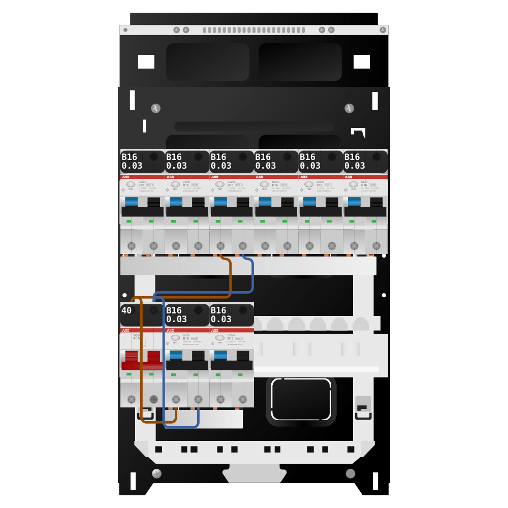 ABB Groepenkast 1 fase 8 alamat SN201