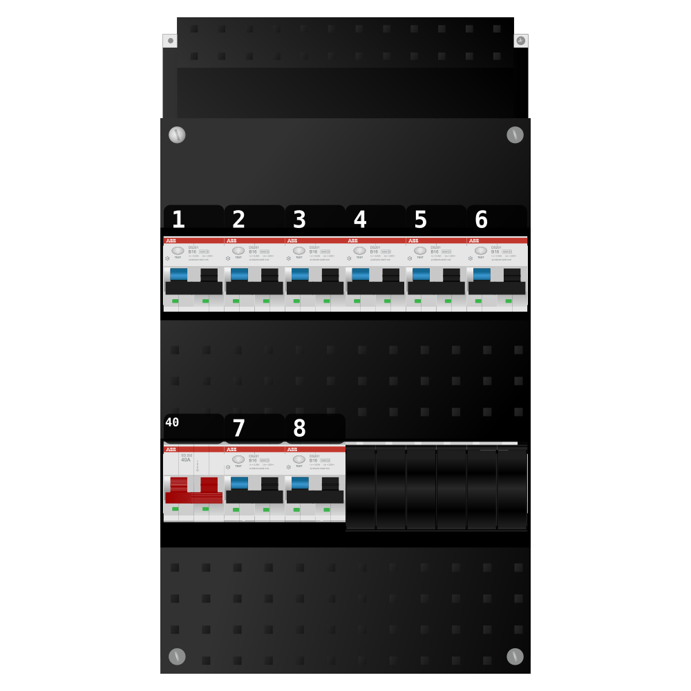 ABB Groepenkast 1 fase 8 alamat SN201