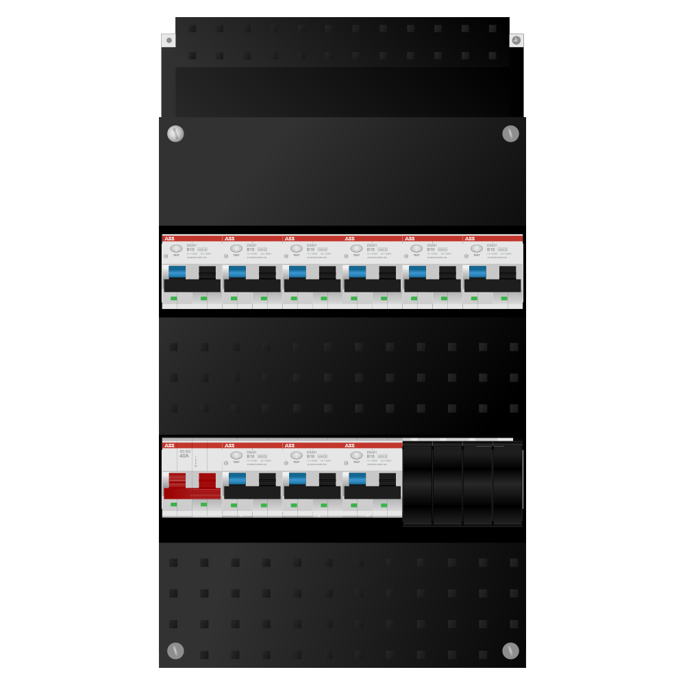 ABB Groepenkast 1 fase 9 alamat SN201