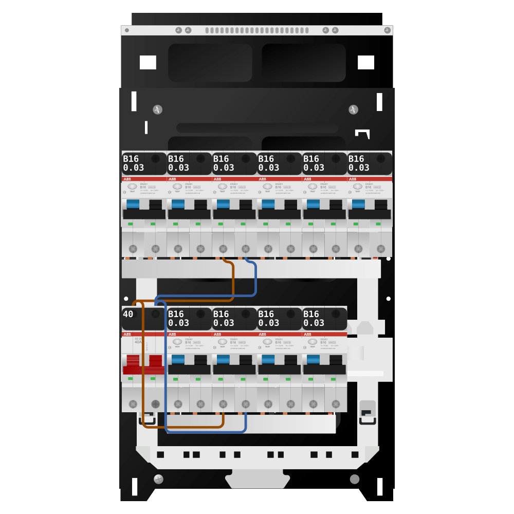 ABB Groepenkast 1 fase 10 alamat SN201