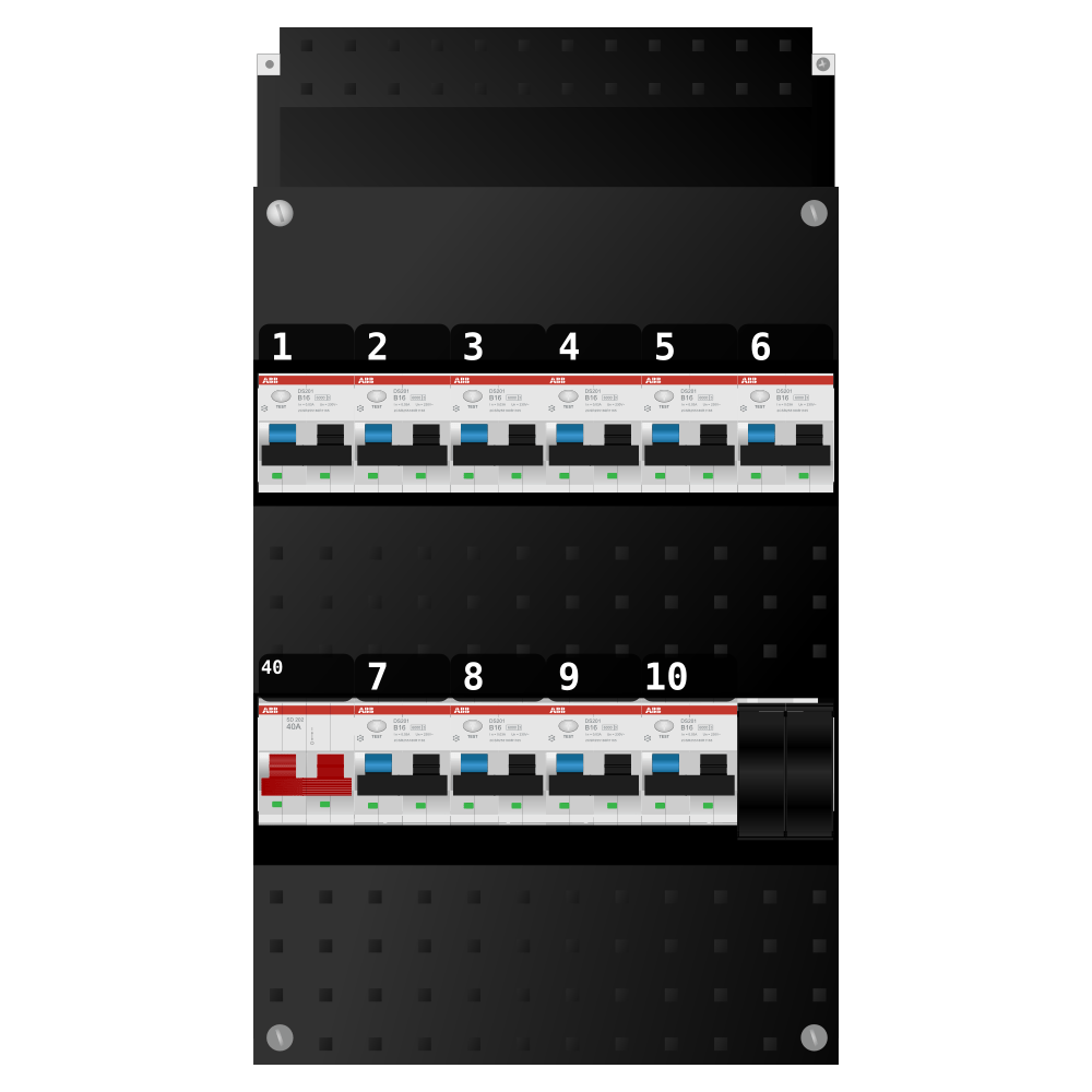 ABB Groepenkast 1 fase 10 alamat SN201