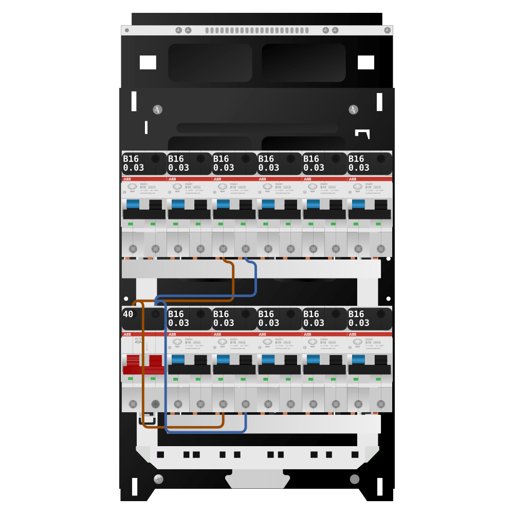 ABB Groepenkast 1 fase 11 alamat SN201